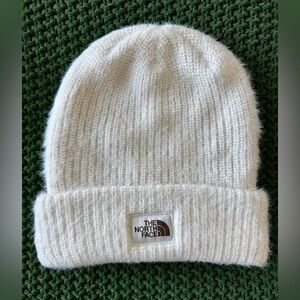 The North Face Salty Bae lined beanie in off white